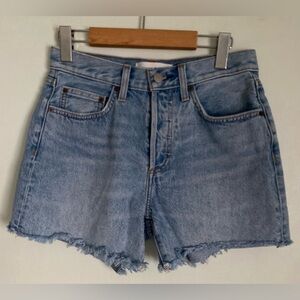 Denim Forum Aritzia The Claudia Baggy Short Size 26 Frayed Jean Shorts
